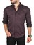 Erkek Mürdüm Slim Fit Pamuklu Cepli Kot Gömlek Çıtçıtlı Uzun Kollu Spor Gömlek 2502503 1