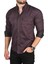 Erkek Mürdüm Slim Fit Pamuklu Cepli Kot Gömlek Çıtçıtlı Uzun Kollu Spor Gömlek 2502503 4