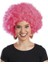 Pembe Renk Kıvırcık Afro Bonus Peruk 1