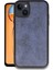 OMR02 iPhone 15 Kılıf Aras Deri Kapak - Lacivert 1