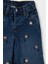Kız Bebek Culotte Çiçek Desenli Jean Pantolon G6852A525WN 2