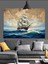 Yelkenli Gemi Okyanusta Süzülüyor Dekoratif Kanvas - Mdf Ahşap Tablo 1