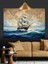 Yelkenli Gemi Okyanusta Süzülüyor Dekoratif Kanvas - Mdf Ahşap Tablo 5
