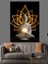 Altın Buda Geometrik Desen Dekoratif Kanvas - Mdf Ahşap Tablo 1