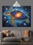 Yıldızlar Içinde Deniz Kaplumbağası Dekoratif Kanvas - Mdf Ahşap Tablo 3