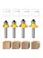 4pcs 8mm Shank Roundover Touter Bit Set-Wood Working Freze Kesici Kenar Yuvarlama ve Pahlatma (Yurt Dışından) 5