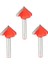 3x Cnc Gravür V Groove Bit 3D Bit Yönlendirici Oyma Kesici Aracı 90 Derece 6MMX22MM (Yurt Dışından) 1
