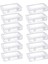 12 Paketli Şeffaf Plastik Saklama Kapları 8 x 5 x 1 75 Inç Boş Menteşeli Kutu Istiflenebilir Organizatör (Yurt Dışından) 1