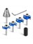 4pcs Yönlendirici Bitleri 1/4 Shank 6 Rıtıng&#39 Ler Set Rabbeting Yönlendirici Biti 1/2in Ila 1/4in Yönlendirici Kolet ile Ahşap Kanal Açma Için (Yurt Dışından) 1