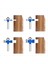 4pcs Yönlendirici Bitleri 1/4 Shank 6 Rıtıng&#39 Ler Set Rabbeting Yönlendirici Biti 1/2in Ila 1/4in Yönlendirici Kolet ile Ahşap Kanal Açma Için (Yurt Dışından) 2