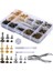 360 Set Kutulu 6mm 8mm Çift Taraflı Perçin Yuvarlak Kapak Perçin Deri Döşeme + Kurulum Aracı Kiti + Pense (Yurt Dışından) 1