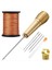 Genericleather Craft Aracı Set Onarım Kiti 3pcs Tuval Deri Dikiş Ahl Iğne 50M Naylon Kordon Ipliği ve 2 Yüksek Lisans (Yurt Dışından) 1