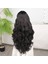 Gür Yoğun Su Dalgalı Siyah Fiber Sentetik Uzun Tül Peruk 4