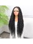 Afro Dalga Siyah Fiber Sentetik Tül Peruk 3