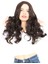 Yoğun Dalgalı Fiber Sentetik Uzun Perçemsiz Peruk/kahverengi 1