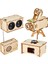 4 Set Ahşap Bulmaca Diy Zanaat Kiti Hoparlör Radyo Gramofon Projektör Lehimleme Uygulaması Diy Kitler (Yurt Dışından) 1