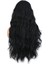 Uzun Su Dalgası Fiber Sentetik Peruk / Siyah 5