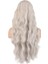 Uzun Su Dalgası Fiber Sentetik Peruk / Küllü Beyaz 5