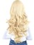 Yoğun Dalgalı Fiber Sentetik Uzun Perçemsiz Peruk / Sarı 4