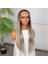 Rus Kumralı Beyaz Platin Ombreli ve Işıltılı Fiber Sentetik Tül Peruk 3