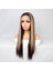 Kahverengi Balköpüğü Işıltılı Fiber Sentetik Düz Tül Peruk 4
