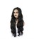 Siyah Uzun Dalgalı Fiber Sentetik Tül Peruk 4