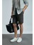 Peler Spor Erkek Chino Şort Slim Fit Siyah 3