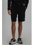 Arka Erkek Şort Eşofman Siyah 2