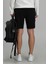 Arka Erkek Şort Eşofman Siyah 5
