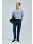 Alberto Smart Erkek Chino Pantolon Comfort Pileli Lacivert 4