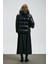 Klemantın Kaz Tüyü Kadın Mont Siyah 7
