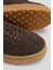 Adam Erkek Deri Sneaker Ayakkabı Kahverengi 4