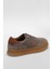 Adam Erkek Deri Sneaker Ayakkabı Kahverengi 2