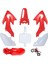 CRF50 Plastik Kiti Pit Bike Parçaları Kaplamalar Çamurluklar Kırmızı+Beyaz (Yurt Dışından) 3