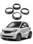 Mercedes-Benz Smart Fortwo Forfour 2015-2018 Için 4 Adet Gösterge Paneli Klima Çıkışı Dekoratif Halkası (Yurt Dışından) 3