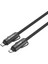 Armor Boyun Askılı Ac-01 60W 1.2m Type-C To Type-C Pd Örgülü Metal Başlıklı Siyah Hızlı Şarj 4