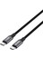 Armor Cc-01 60W 1.2m Type-C To Type-C Pd Örgülü Metal Başlıklı Siyah Hızlı Şarj Kablosu 6