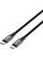 Armor CC-0100 100W 1.2m Type-C To Type-C Pd Örgülü Metal Başlıklı Siyah Hızlı Şarj Kablosu 6