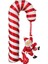 Yılbaşı Noel Babalı Baston Folyo Balon 70X48 cm 1 Adet 1