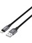Armor Ul-01 12W 1.2m USB To Lightning Pd Örgülü Metal Başlıklı Siyah Hızlı Şarj Kablosu 6