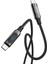 Armor LED LCC-0100 100W 1m Type-C To Type-C Pd Örgülü LED Başlıklı Siyah Hızlı Şarj Kablosu 2