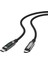 Armor LED LCC-0100 100W 1m Type-C To Type-C Pd Örgülü LED Başlıklı Siyah Hızlı Şarj Kablosu 3