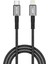 Armor Mcl-01 30W 1m Type-C To Lightning Pd Örgülü Metal Başlıklı Siyah Hızlı Şarj Kablosu 2