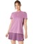 Padel Court Ss Top Kadın Dark Purple Kısa Kollu Tshirt 2042A380-500 1