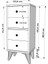 Beyaz Çekmeceli Ayaklı Komodin KMD-1062-Ç 4