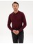 Erkek Bordo Slim Fit Polo Yaka Basic Triko Kazak 50315405-VR177 1