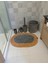 Homeinn Doğal Dokulu Hasır Görünümlü 6 Parça Banyo Takımı – Zarif ve Modern 5