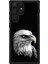 Samsung Galaxy S22 Ultra ile Uyumlu Kartal (0214C) Tasarımlı Siyah Lansman Kılıf 1