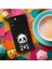 Samsung Galaxy S23 ile Uyumlu Sevimli Panda (0214D) Tasarımlı Siyah Lansman Kılıf 4