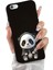iPhone 6s Plus ile Uyumlu Sevimli Panda (0214D) Tasarımlı Siyah Lansman Kılıf 2
